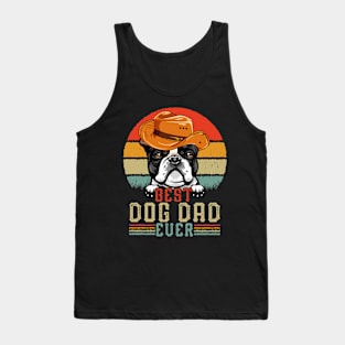 Vintage Best Dog Dad Ever Retro Headband Funny Father's Day Tank Top